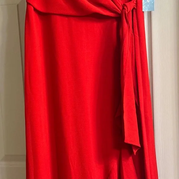 London Times Sleeveless Ruffle Faux -Wrap Maxi Dress.   New With Tags - Picture 6 of 8
